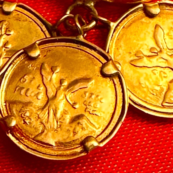 WOW POSHMARK - 14K Gold Three Coins Charm Ring - Picture 16 of 16